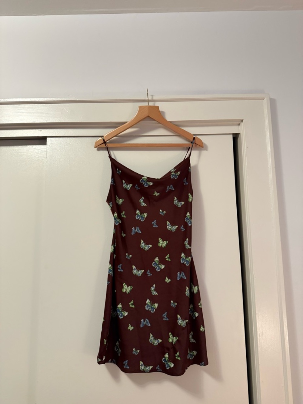 Butterfly Print Slip Dress
